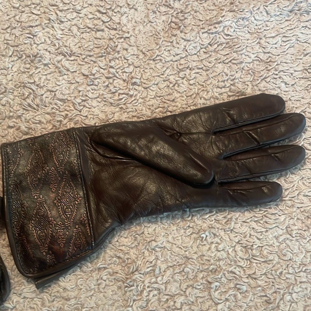🌸NWT GRANDOE Womens Italian Leather Gloves - size 7 Small - Picture 4 of 11